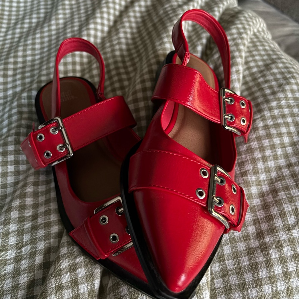 Wild Fable Red Buckle Flats